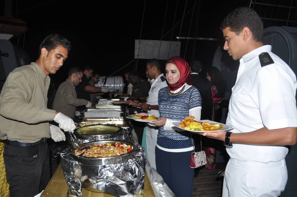 Egyptian Guests Relishing Indian Delicacies